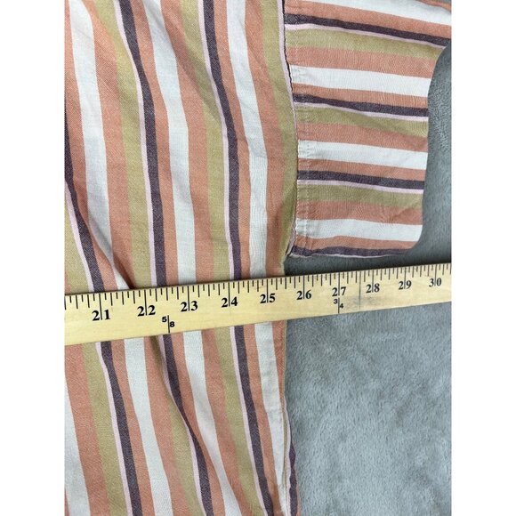Madewell Womens Courier Striped Button-Back Oversized Shirt Multicolor Large - Picture 5 of 14